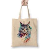 Humuts Trius Animals Gato Renkli Kedi Cat Bez Çanta