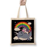Humuts Unicorn Riding Narwhal Adorable Unicorn Of The Sea Bez Çanta