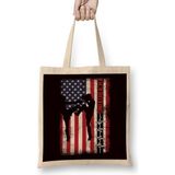 Humuts Us American Flag Heartbeat Kickboxing Fighter Kickboxer Mma Bez Çanta