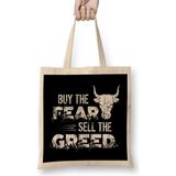 Humuts Vintage Buy The Fear Sell The Greed Investing Bez Çanta