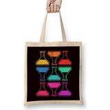 Humuts Vintage Laboratory Retro Chemistry Scientist Microbiology Uzun Saplı Bez Çanta