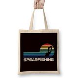 Humuts Vintage Spearfishing Speargun Retro Spearfisher Freediver Uzun Saplı Bez Çanta