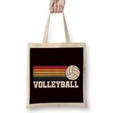 Humuts Vintage Volleyball Retro Ball Sports Coach Team Athlete Game Uzun Saplı Bez Çanta
