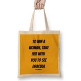 Humuts Vlad Dracula Quotes Gifts - Vintage Retro Rainbow Style Uzun Saplı Bez Çanta