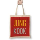 Humuts We Love You Jungkook Bts Army Fans Gıfts Bez Kadın Günlük Çanta
