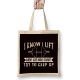Humuts Weightlifting Like Old Man Bodybuilding Barbell Workout Bez Uzun Saplı Açık Bej Rengi Çanta