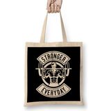 Humuts Weightlifting Stronger Everyday Bez Uzun Saplı Açık Bej Rengi Çanta