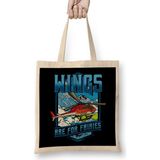 Humuts Wings Are For Fairies Helicopter Pilot Flying Pun Bez Çanta