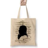 Humuts Wolfgang Amadeus Mozart Piyano Müzik Notaları Bez Kadın Günlük Çanta