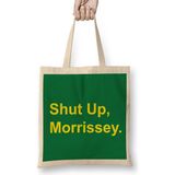 Humuts Yellow Text Shut Up Morrissey Bez Uzun Saplı Açık Bej Rengi Çanta