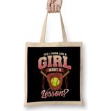 Humuts Yes I Throw Like A Girl Want A Lesson Softball Bez Çanta