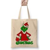 Humuts Yılbaşı Yeni Yıl Konseptli Christmas Grinchmas Become Santa Bez Çanta