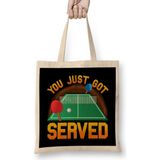 Humuts You Just Got Served Ping Pong Serve Table Tennis Bez Uzun Saplı Açık Bej Rengi Çanta