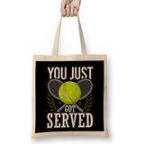Humuts You Just Got Served Tennis Racket Serve Bez Uzun Saplı Açık Bej Rengi Çanta
