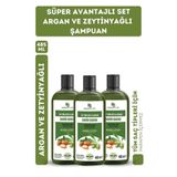 Hunca Care Argan Ve Zeytinyağlı Şampuan, Dökülme Karşıtı, Besleyici Ve Onarıcı ( 3 Adet X 485 ml )