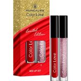 Huncalife Color Love Mat Likit Dudak Ruj - Kırmızı + Huncalife Color Love Simli Dudak Parlatıcısı