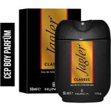 HUNCALIFE Jagler Classic Erkek Cep Boy Parfüm 50 ml Aromatik Ferah EDT ile Gün Boyu Tazelik