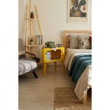 huncar Cosmoss Ahşap Dekoratif Komodin | Modern ve Vintage Tasarım Traffic Yellow