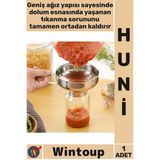 #Huni Mutfak Konserve Reçel Sos Dolum Sağlam Kaliteli Paslanmaz Çelik Geniş Ağızlı Kavanoz Hunisi