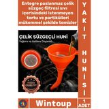 #Huni Profesyonel Yağ Aktarma Filtreli Sağlam Spiralli Sabit Borulu Çelik Süzgeçli Huni 2.2 Litre