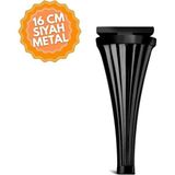 Hünkar Siyah 16 cm Metal Mobilya Ayağı, Lüks Metal Mobilya Ayak, Koltuk, Dolap, Şifonyer Ayak
