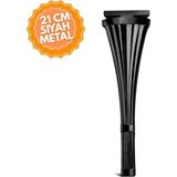 Hünkar Siyah 21 cm Metal Mobilya Ayağı, Lüks Metal Mobilya Ayak, Koltuk, Dolap, Şifonyer Ayak