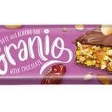 Hünnap Granio Hurmalı Bademli 40 gr Çikolata Kaplamalı Bar