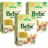 hünnap Hunnap Bebe Bisküvisi 400 gr x 3 Keçi Sütlü 6+ Ay Bebekler İçin Sağlıklı Atıştırmalık