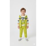 hunnykids SEVİMLİ DİNOZOR TEMALI KAPÜŞONLU 3 PARÇALI SET .YELEK-SWEAT -ALT EŞOFMAN. 1 BEDEN BÜYÜK ALINIZ !