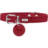 HUNTER AALBORG köpek tasması, deri, sade, sağlam, konforlu, 60 (L), kırmızı