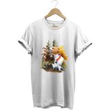 Hunter Avcılık Baskılı Av ve Av Köpeği Setter Tüfek %100 Pamuk Regular Fit T-Shirt - Beyaz - XL