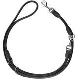 HUNTER Ayarlanabilir köpek tasması Round & Soft Canadian UP, renk: siyah, yumuşak deri, 3 kademeli ayarlanabilir, yuvarlak kaplı, sürdürülebilir, Almanya'da üretilmiştir, Boyut: 14/200