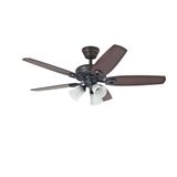 Hunter Fan Builders Plus Çağdaş Bronz 132 cm Aydınlatmalı Tavan Vantilatörü