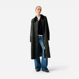 Hunter Harrow Patch Colour Block Long Waxed Jacket Kadın Haki Trençkot HARW0003252-KM - XS