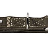 HUNTER HUNTING ALU-STRONG köpek tasması, alüminyum kilit, deri, sağlam, yumuşak, M, zeytin yeşili