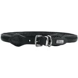 HUNTER Köpek Tasması Round & Soft Canadian UP, Renk: Siyah, Yumuşak, Esnek Deri, Klasik, Kürk Koruyucu, Yuvarlak Dikilmiş, Sürdürülebilir, Made in Germany, Beden: 55
