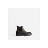Hunter MENS CHELSEA DUCK BOOT Erkek Distressed Black/Chocolate Brown Kısa Bot HFRM0009252-DC