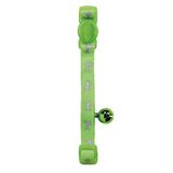 HUNTER Neon kedi tasması, naylon, yansıtıcı, güvenlik kilidi, çan, yeşil