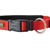 HUNTER NEOPREN Vario Plus boyun bandı, köpek tasması, naylon, neopren dolgulu, 55/2,5 (L), kırmızı/siyah