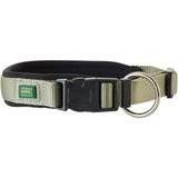 HUNTER NEOPREN Vario Plus Boyunluk, Köpek Tasması, Naylon, Neopren Dolgulu, 55/2,5 (L), Zeytin Rengi/Siyah