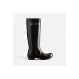 Hunter Originals Wellington Parlak Kadın Siyah Uzun Bot Siyah Uzun Bot WFT1000RGL-BLK
