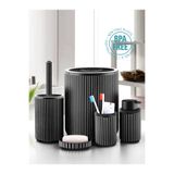 Hunter Plastik Morio 5 Parça Banyo Seti Siyah 5 Parça Siyah