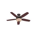Hunter Vantilatör - Builders Deluxe Çağdaş Bronz - 132 Cm. Aydınlatmalı Tavan Vantilatörü