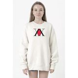 Hunter x Hunter Anime Logo Beyaz Kadın 2ip Sweatshirt