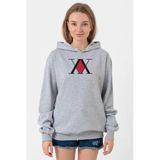 Hunter X Hunter Anime Logo Grimelanj Kadın 3İp Kapşonlu Sweatshirt