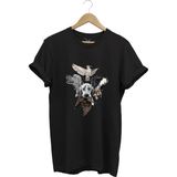 Hunting Avcılık Pointer Çulluk Setter Baskılı %100 Pamuk Regular Fit Unisex T-Shirt - Siyah
