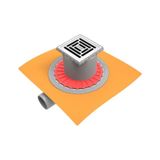 Hüppe Masterx Yalıtımlı Noktasal Su Gideri 10x10 Mat Yandan Çıkış Satin