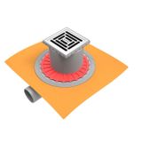 Hüppe MasterX Yalıtımlı Noktasal Su Gideri 10x10 Mat Yandan Çıkışlı