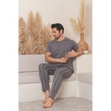 Huq Moda Motosiklet Baskılı Pijama Takımı, Erkekkısakol