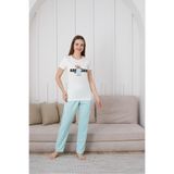 Huq Moda Naptime Baskılı Pijama Takımı, XL, naptimee, Mavi, kadın
